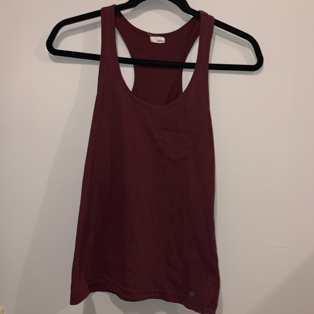 A modest, casual, cute burgundy tank top.